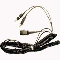 Plantronics QD to 2 x 3.5mm plug adapter for PC sound card