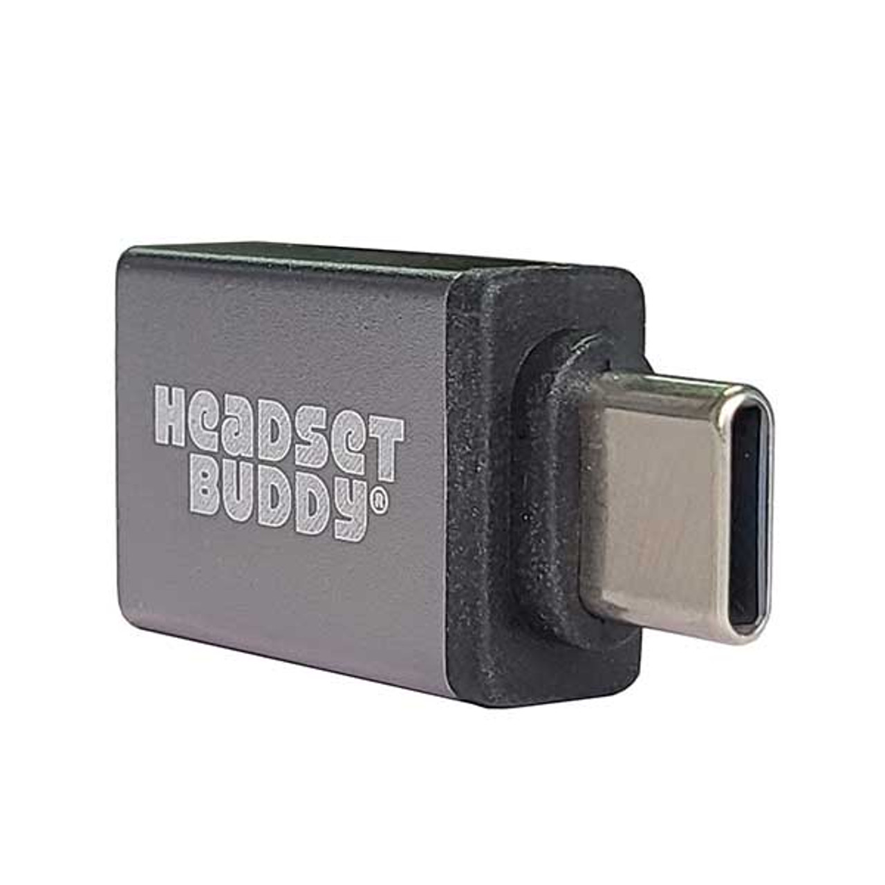 Headset Buddy USB-A to USB-C Adapter - USB Male to USB3 Female Adapter for Type C or Thunderbolt Devices