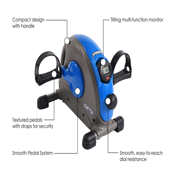 Stamina Mini Exercise Bike with Smooth Pedal System