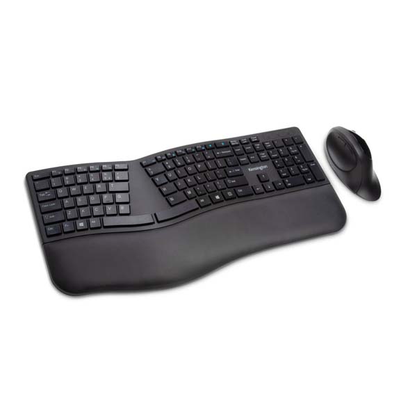 Kensington Pro Fit Ergonomic Wireless Keyboard and Mouse in Black