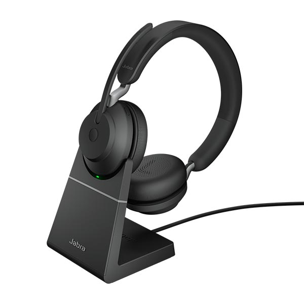 Jabra Evolve2 65 Stereo Bluetooth Headset plus Charging Stand