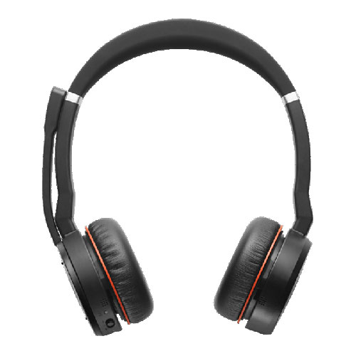 Jabra EVOLVE 75 Stereo Headset with Active Noise-Cancellation (ANC) for Microsoft Skype for Business