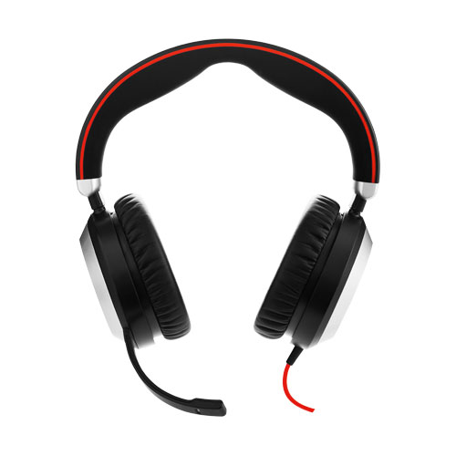 Jabra EVOLVE 80 Stereo Headset with Active Noise-Cancellation (ANC)
