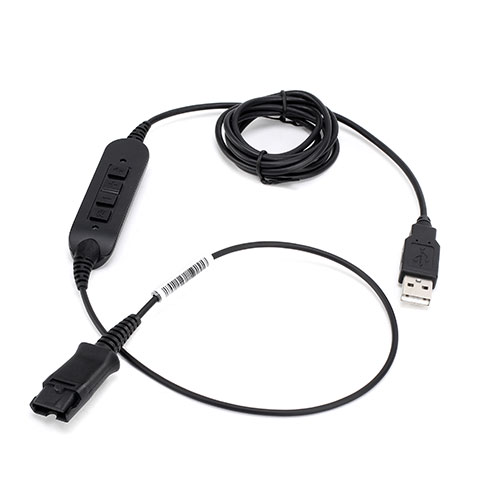 Armor QD to USB Adapter with Inline Controls Plantronics Compatible