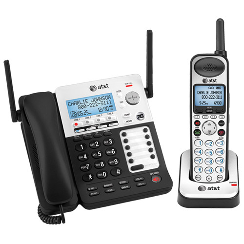 AT&T SynJ 4-Line Corded/Cordless Small Business System with Extendable Range