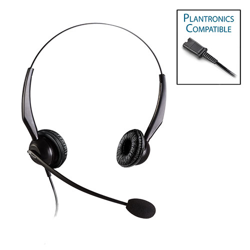 Armor TelPro 2200-P Double-Ear NC Plantronics Compatible Headset