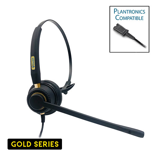 Armor TelPro Gold 3100-P Single-Ear NC Plantronics Compatible Headset