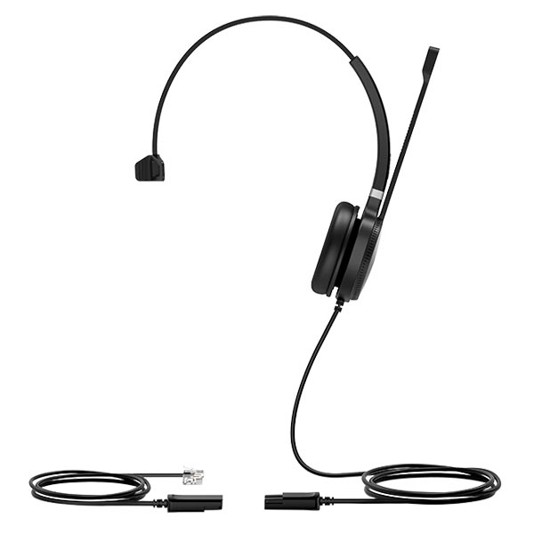 Yealink YHS36 Monaural Wired Headset with QD to RJ9 Port